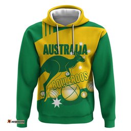 RugbyLife Shop Custom Australia Petanque Hoodie Aussie Kangaroo Bouleroos National Color LT14