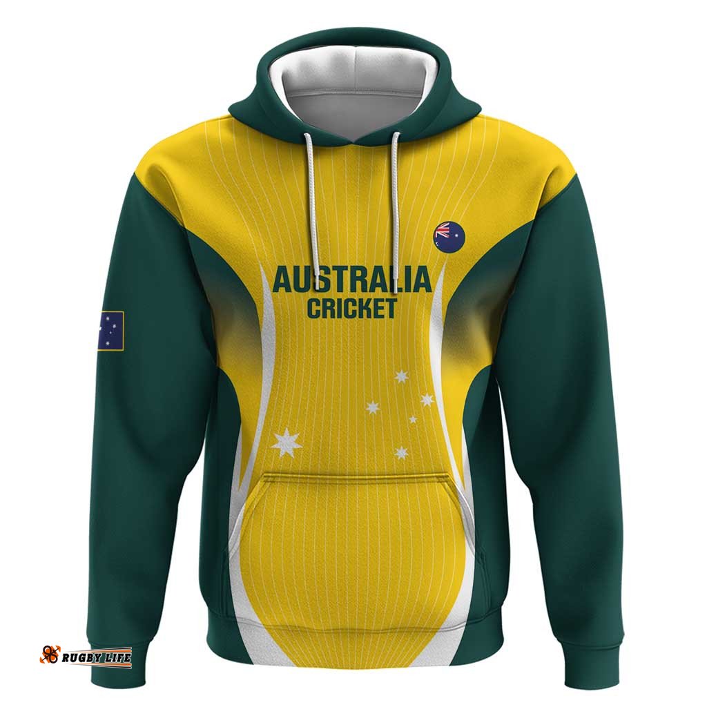 RugbyLife Shop Custom Australia Cricket Hoodie Go Champions Aussie LT14