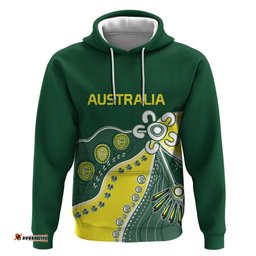 RugbyLife Shop Custom Cricket Aussie Pride Hoodie Indigenous Inspired LT9