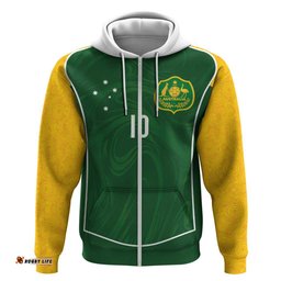 RugbyLife Shop Custom Australia Football Hoodie Aboriginal Pattern Sporty Style-Green Color LT03