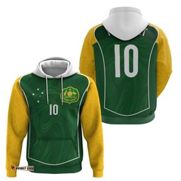 RugbyLife Shop Custom Australia Football Hoodie Aboriginal Pattern Sporty Style-Green Color LT03