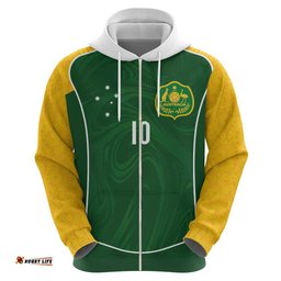 RugbyLife Shop Custom Australia Football Hoodie Aboriginal Pattern Sporty Style-Green Color LT03