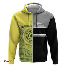 RugbyLife Shop Custom Cricket AUNZ Spirit Hoodie Aussie New Zealand Retro Edition LT9
