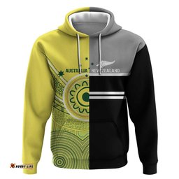 RugbyLife Shop Custom Cricket AUNZ Spirit Hoodie Aussie New Zealand Retro Edition LT9