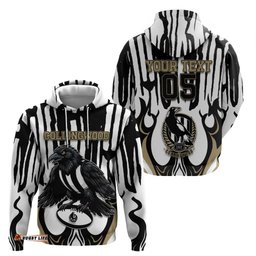 RugbyLife Shop Custom Collingwood Black Hoodie Unique Style DT05