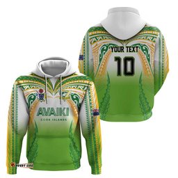 RugbyLife Shop Custom Cook Islands Rugby League Hoodie Avaiki Tatau Tribal Motifs White Color LT03