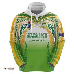 RugbyLife Shop Custom Cook Islands Rugby League Hoodie Avaiki Tatau Tribal Motifs White Color LT03