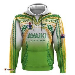 RugbyLife Shop Custom Cook Islands Rugby League Hoodie Avaiki Tatau Tribal Motifs White Color LT03