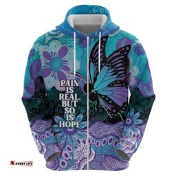 RugbyLife Shop Australia Indigenous Teal Purple Contemporary Aboriginal Art Hoodie Hope Is Real LT7