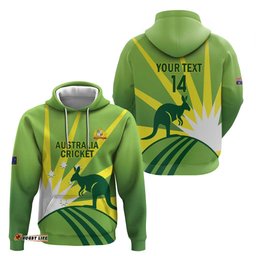 RugbyLife Shop Custom Australia Cricket Hoodie Go Champions Aussies LT14