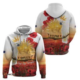 RugbyLife Shop Australia Cockatoo ANZAC Day Hoodie Lest We Forget LT05