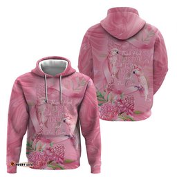 RugbyLife Shop Australia Breast Cancer Awareness Hoodie Think Pink Cockatoos Ribbon LT14