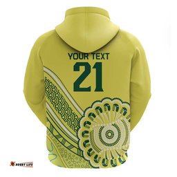 RugbyLife Shop Custom Cricket Aussie Pride Hoodie Aboriginal Dot Art Cricket LT9