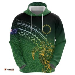 RugbyLife Shop Cook Islands Rugby Kuki Avaiki Hoodie Tribal Turtle LT7