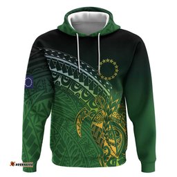 RugbyLife Shop Cook Islands Rugby Kuki Avaiki Hoodie Tribal Turtle LT7