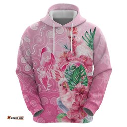 RugbyLife Shop Australia Cockatoos Breast Cancer Hoodie Faith Hope Love LT05