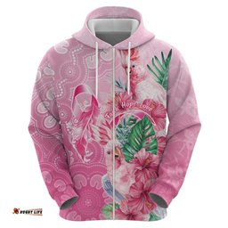 RugbyLife Shop Australia Cockatoos Breast Cancer Hoodie Faith Hope Love LT05