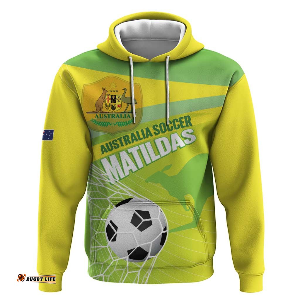 RugbyLife Shop Custom Australia Soccer 2026 Hoodie Come On Matildas LT14