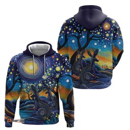 RugbyLife Shop Australian Night Sky Landscape Hoodie Aboriginal Dreamtime Story LT9