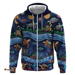 RugbyLife Shop Australian Landscapes Hoodie Aboriginal Dreamtime Story LT9