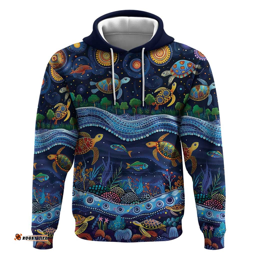 RugbyLife Shop Australian Landscapes Hoodie Aboriginal Dreamtime Story LT9