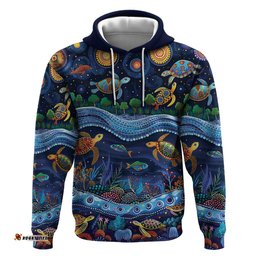 RugbyLife Shop Australian Landscapes Hoodie Aboriginal Dreamtime Story LT9