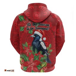 RugbyLife Shop Australian Magpie Hoodie Aboriginal Inspired Christmas LT9