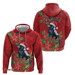 RugbyLife Shop Australian Magpie Hoodie Aboriginal Inspired Christmas LT9