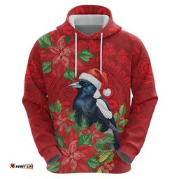 RugbyLife Shop Australian Magpie Hoodie Aboriginal Inspired Christmas LT9