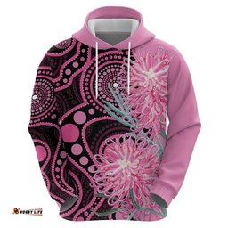 RugbyLife Shop Australia Grevillea Hoodie Aussie Native Spider Flower Indigenous Art LT14