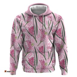 RugbyLife Shop Australia Kangaroo Paws Hoodie Aussie Native Flowers Indigenous Art LT14