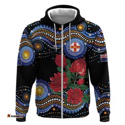 RugbyLife Shop Australia New South Wales Waratahs Hoodie Aboriginal Dot Art LT9