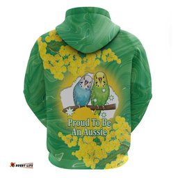 RugbyLife Shop Budgerigar Australia Day Hoodie Proud To Be An Aussie Opal National Color LT14