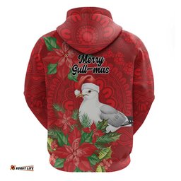 RugbyLife Shop Australian Silver Gull Hoodie Aboriginal Inspired Christmas LT9