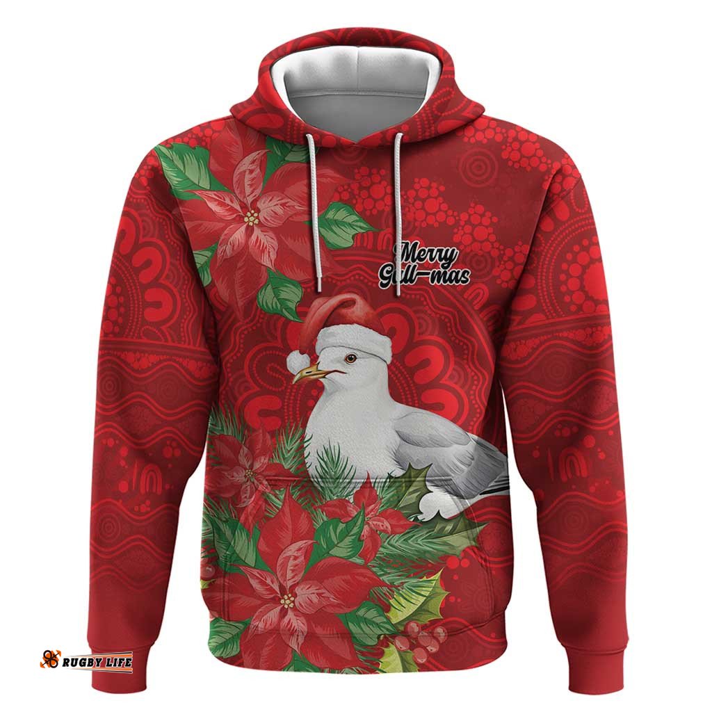 RugbyLife Shop Australian Silver Gull Hoodie Aboriginal Inspired Christmas LT9