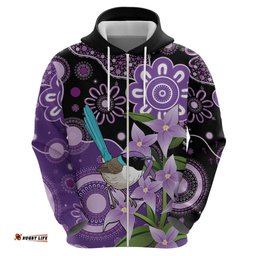RugbyLife Shop Australia Epilepsy Awareness Hoodie Purple-crowned Fairywren Boronia Aboriginal LT14