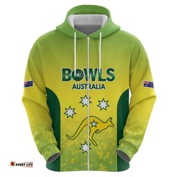 RugbyLife Shop Australian Kangaroo Lawn Bowls Custom Hoodie Aussie Minimalist Style LT9