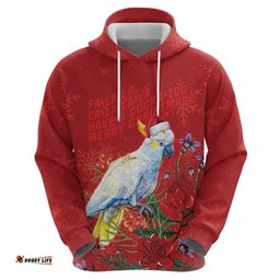 RugbyLife Shop Merry Cocka-mas Hoodie Australia Christmas Red Art LT9