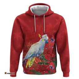 RugbyLife Shop Merry Cocka-mas Hoodie Australia Christmas Red Art LT9