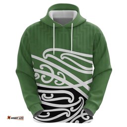 RugbyLife Shop Green Fern New Zealand Kowhai Ngutukak Hoodie LT9