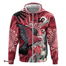 RugbyLife Shop Personalised Australia Galah NAIDOC Week 2026 Hoodie 50 Years of Deadly Aboriginal Art LT14