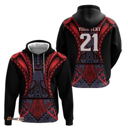 RugbyLife Shop Custom New Zealand Hoodie Maori Kiwiana Pattern Tukutuku Motif LT9