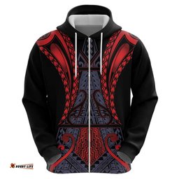 RugbyLife Shop Custom New Zealand Hoodie Maori Kiwiana Pattern Tukutuku Motif LT9