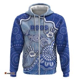 RugbyLife Shop Custom Roos Football Hoodie Aboriginal Dot Art Pattern DT05