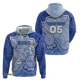 RugbyLife Shop Custom Roos Football Hoodie Aboriginal Dot Art Pattern DT05