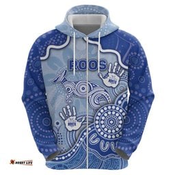 RugbyLife Shop Custom Roos Football Hoodie Aboriginal Dot Art Pattern DT05