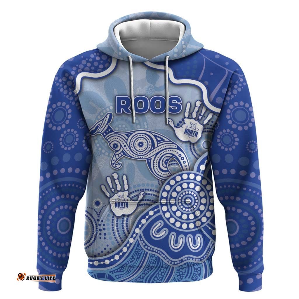 RugbyLife Shop Custom Roos Football Hoodie Aboriginal Dot Art Pattern DT05