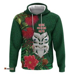 RugbyLife Shop Maori Wheku Meri Kirihimete Personalised Hoodie All Green Indigenous Maori Motif LT9