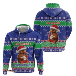 RugbyLife Shop New Zealand Christmas Hoodie Have Yourself A Kiwi-tastic Christmas LT05