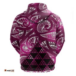 RugbyLife Shop Matariki New Zealand Hoodie NZ Niho Taniwha Maori New Year Pink Galaxy LT14